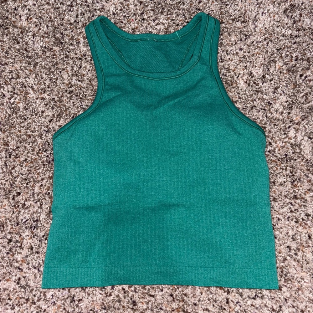 lululemon athletica street to ebb Green Tank Top